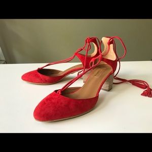 Aquazurra block heel pumps